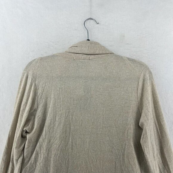 Gibson Sweater Womens Sz S Oatmeal Cream Knitted Open Tunic Long Sleeve Cardigan - Picture 8 of 12
